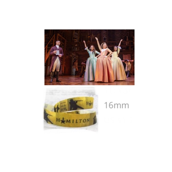 $1 Hamilton the show ribbon $1 a YARD WITH ANY $10 order or more - Picture 3 of 16
